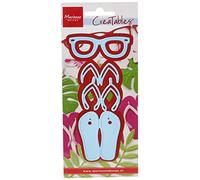 Marianne Design Creatables Flip Flops & Sun Glasses Die, Metal, Blue, 18.6 x 8.4 x 0.2 cm