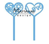 Marianne Design Creatablesheart pins Set of 2, for Die Cutting and Embossing Paper Crafts, Blue Clair