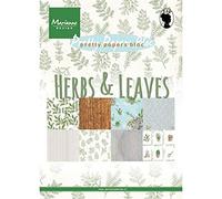Marianne Design Herbs & Leaves Paper Pad, Multi-Colour, 20.9 x 15 x 0.9 cm