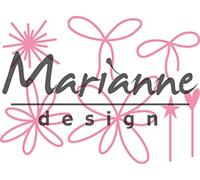 Marianne Design "Karin's Pins & Bows Christmas Collectables Gift Wrapping Die, Pink