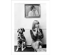 Marianne Faithfull Trendy Home Student Room Decor Black White Print Poster Wall Art Picture A4 +