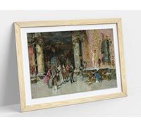 Mariano Fortuny, The Choice of a Model Framed Wall Art Print Picture - A3 - Light Oak Frame