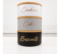 Maria's Selection 3 Tier Stackable Cake Tins Storage Canisters with Snug Lids,Perfect for storing cakes, biscuits, Treats keeping Your Goodies Fresh & Organized Gift For Bakers (2)