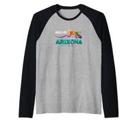 Maricopa Arizona USA Desert Gecko Lizard Vacation Souvenir Raglan Baseball Tee