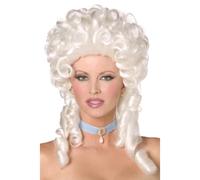 Marie Antoinette Wig White Curly Baroque Vitctorian Ladies Fancy Dress New