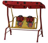 Marie Children's Swing Frame Steel Red Polyester 75x115x118 CM Garden Bug