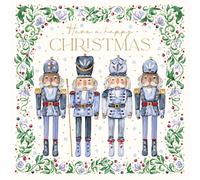 Marie Curie Charity Christmas Cards Nutcracker Watercolour Design 14 x 14 cm Pack of 10 with Envelopes Traditional