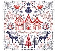 Marie Curie Charity Folk Scene Christmas Cards Pack of 10 With Envelopes