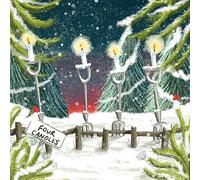 Marie Curie Charity Four Candles in Forest Christmas Cards, 14 x 14 cm, Pack of 10, FSC Certified Two Ronnies Fork Handles