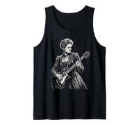 Marie Curie Playing Electric Guitar Rocker Humor Tank Top