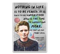 Marie Curie Quote Science Poster - Classroom Poster Decor Therapy Middle Highschool Preschool - 12 x 18 Inch Unframed Poster - Premium Poster On 100lb Gloss Paper - Printed In The USA FHJP1848