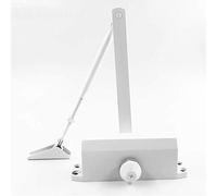 Marie Heavy Duty Door Closer Internal Size 3 Automatic Spring Hydraulic Adjustable Arm Operated with Hold-Opening Function for Commercial & Home, Use for 40-65 KG Door Aluminum White
