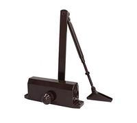 Marie Heavy Duty Door Closer Internal Size 3 Automatic Spring Hydraulic Adjustable Arm Operated with Hold-Opening Function for Commercial & Home, Use for 40-65 KG Door Aluminum Brown