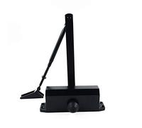 Marie Heavy Duty Door Closer Internal Size 3 Automatic Spring Hydraulic Adjustable Arm Operated with Hold-Opening Function for Commercial & Home, Use for 40-65 KG Door Aluminum Black