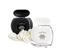 Marie-José & Co Brow Mapping String Set, Eyebrow Mapping Kit with 10 Latex Finger Guards for Henna Dye & Microblading, Bamboo Eyebrow Thread in Black and White, Good for 100 Applications