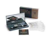 Marie-José Eyebrow Powder Duo Set, Make-Up Powder, Waterproof, with Stencils and Brush (Anthracite & Black)