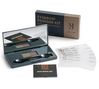 Marie-José Eyebrow Powder Duo Set, Make-Up Powder, Waterproof, with Stencils and Brush (Medium Brown & Dark Brown)