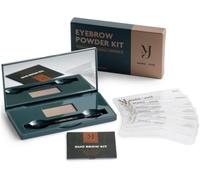 Marie-José Eyebrow Powder Duo Set, Makeup Powder, Waterproof, with Stencils and Brush (Dark Blonde & Light Brown)