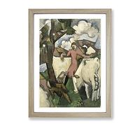 Marie Resort By Roger De La Fresnaye Classic Painting Framed Print | A3 Oak Framed Wall Art | Ready to Hang | Classic Historical Picture | Living Room Bedroom Lounge Office
