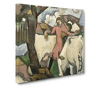 Marie Ressort by Roger de la Fresnaye Canvas Print | Gallery Wrapped 30mm Frame Wall Art | 14x14 inches | Ready to Hang | Classic Picture | Living Room Bedroom Lounge Office