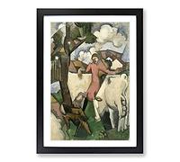 Marie Ressort by Roger De La Fresnaye Framed Print | A2 Black Framed Wall Art | Ready to Hang | Modern Nature Picture | Living Room Bedroom Lounge Office