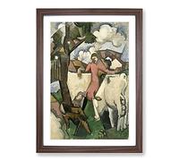 Marie Ressort by Roger De La Fresnaye Framed Print | A2 Walnut Framed Wall Art | Ready to Hang | Modern Nature Picture | Living Room Bedroom Lounge Office