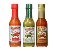 Marie Sharp's Hot Habanero Pepper Sauce Set- Hot Green, and Fiery Hot Habanero Sauce 3x 148ml