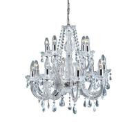 marie therese 12 lamp chrome crystal chandelier ceiling light