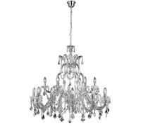 Netlighting Marie Therese 18 Light Crystal Chandelier Chrome Finish, E14