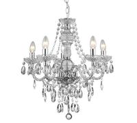 marie therese 5 lamp clear finish chandelier ceiling light