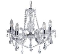 marie therese 5 light chrome crystal chandelier ceiling light