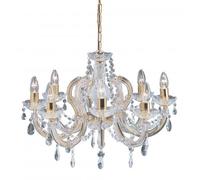 marie therese 8 lamp ceiling light with octagonal droplets
