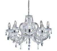 marie therese 8 lamp chrome crystal chandelier ceiling light