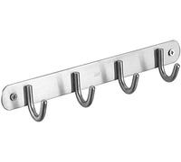 Marie Wall Mounted Pan Pot Rack with 4 Hooks, 36Cm Kitchen Utensils Hanging Rail Organizer Racks for Bedroom Bathroom Living Room