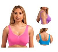 Marielle Women Sports Bra, 3 Pack Seamless Sports Bras for Women, Wire Free Sports Bras Women, Bralettes for Women Comfort and Sleep Bras for Girls