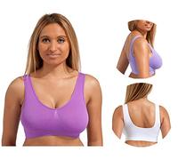 Marielle Women Sports Bra, 3 Pack Seamless Sports Bras for Women, Wire Free Sports Bras Women, Bralettes for Women Comfort and Sleep Bras for Girls