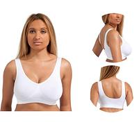 Marielle Women Sports Bra, 3 Pack Seamless Sports Bras for Women, Wire Free Sports Bras Women, Bralettes for Women Comfort and Sleep Bras for Girls