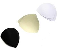 Marielle Womens Removable Smart Cups Push-up Pad Bra Inserts Pads for Seamless Sports Bra (3 Pack Black/White/Nude, S-M)
