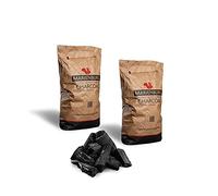 Marienburg Organic Lumpwood Charcoal BBQ - Sustainable, Smokeless, Odorless, Ready in 15 Minutes!, 95% 5-20cm Pieces 30L Bag - Effortless Ignition - Restaurant Grade Charcoal Quality! (2 x 30L)