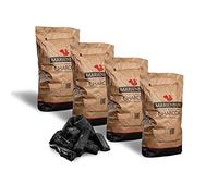 Marienburg Organic Lumpwood Charcoal BBQ - Sustainable, Smokeless, Odorless, Ready in 15 Minutes!, 95% 5-20cm Pieces 30L Bag - Effortless Ignition - Restaurant Grade Charcoal Quality! (4 x 30L)