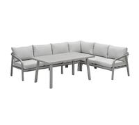 marietta aluminium corner garden lounge dining set in taupe