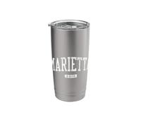 Marietta Ohio OH JS03 College University Style Stainless Steel Insulated Tumbler