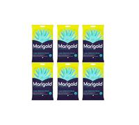 Marigold Bathroom Gloves, Cotton Lined, Longer Cuffs, Large (Pack of 6)