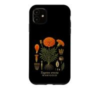 Marigold Botanical Anatomy Vintage Floral Nature Study Case for iPhone 11