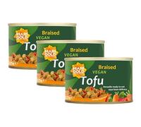 Marigold Health Foods Vegan Braised Tofu in Can - Vegan & Gluten Free - High in Protein - 225g (Pack of 3)
