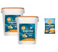 Marigold Engevita Nutritional Yeast Flakes 650g with Vitamin B12 (Pack of 2) + Free Popcorn - High in B-Complex, Zinc & Fibre, Vegan & Gluten-Free, Cheese-Style Seasoning