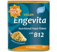 Marigold Engevita Nutritional Yeast Flakes with Vitamin B12, 100g - Vegan, High in B Vitamins, Protein & Fibre