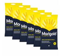Marigold Extra-Life Kitchen Gloves Small Yellow Latex