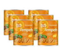 Marigold Fermented Vegan Tempeh Slices, 280g (Pack of 6) - High Protein, Plant-Based, Ready-to-Eat, Mild Flavour