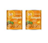 Marigold Health Foods Fermented Vegan Tempeh Slices - Gluten Free - Ready to Eat Fermented SOYA Beans in Spring Water - 280g (Pack of 2)